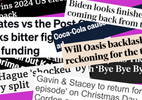 A collection of headlines showing influential people who influenced the news agenda throughout 2024