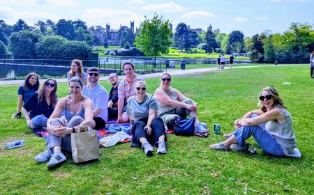 A photo of the Skout PR team at the 2025 annual offsite at Alton Towers Resort